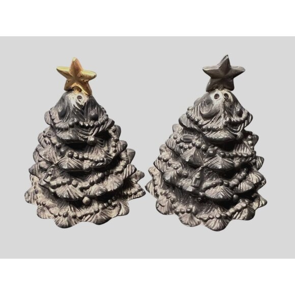 Godinger Other - VGT Godinger Silver Plated Christmas Trees Salt and Pepper Shakers Holiday